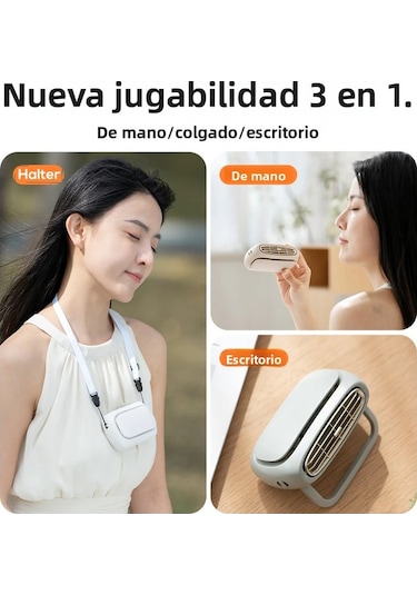 Çok Fonksiyonlu Ekranlı 2500mah Usb Şarj Edilebilir Taşınabilir Fan Beyaz,