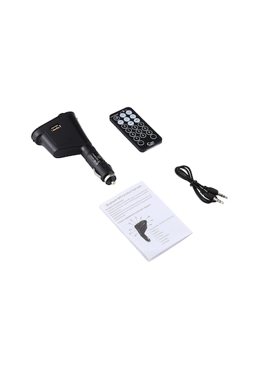 Uzaktan Kumanda Ve Lcd Ekranlı Kablosuz Bluetooth Araç Mp3 Çalar Fm Verici, Destek Usb Ve Sd Kart Ve Ses Kablosu