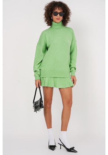 Bigdart 15891 Kazak Etek Triko İkili Takım - E. Yeşil