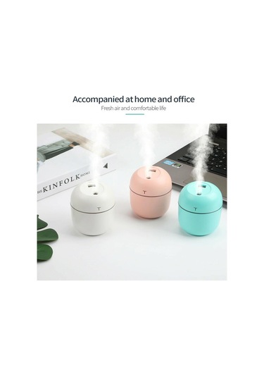 Vkemall Usb Şarjlı Led Işıklı Ev/araç İkili Kullanım Lüftü Nemlendirici Aromatik Yağ Spreyleyici Yeşil Kutulu Paket