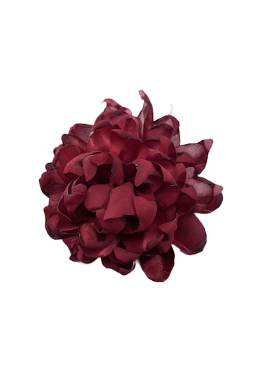 Homyl Kadınlar Için Çiçek Broş Rozeti Büyük Dans Ziyafeti Koyu Kırmızı