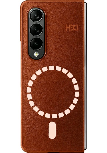 Samsung Galaxy Z Fold 3 Kılıf Hbc-156 Forum Magneticsafe Kapak - Kahverengi