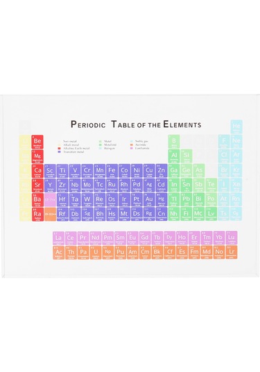 Hombey Kimya Öğeleri Periyodik Tablosu, Akrilik Materyal, Renkli Harfler, Öğrenme Aracı, Masaüstü Dekorasyon, 150x114x20mm Diğer