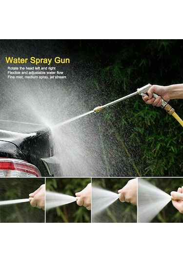 Valkyrie Yüksek Su Basıncı Ayarlanabilir Uzun Şaft Paslanmaz Bahçe Oto Yıkama Sulama Tabancası