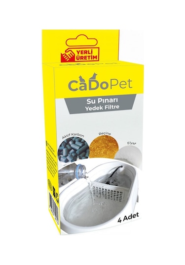 Cado Pet Su Pınarı Yedek Kartuş Filtre 4'lü
