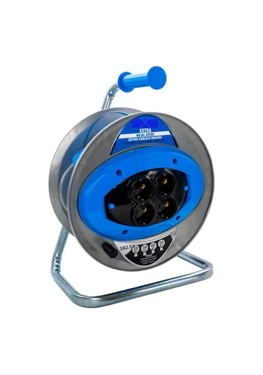 Euromaag Makaralı Seyyar Kablo 3x2,5 20 Mt Metal-7306 20 M