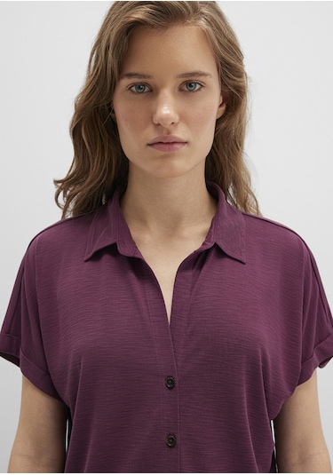 Mavi - Lux Touch Tencel Tm Mor Modal Gömlek 168081-70664 Mor