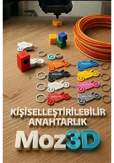 İsimli Motosiklet Anahtarlık Çok Renkli