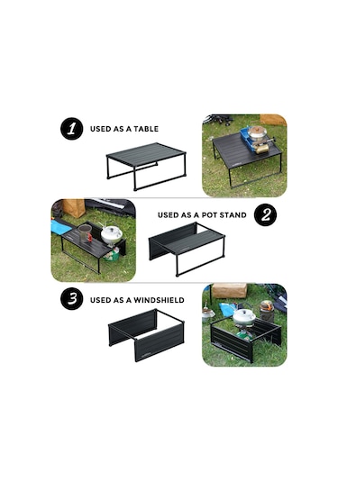 Moveevo Kamp Ve Piknik İçin Katlanabilir Portatif Alüminyum Masa, Hafif Ve Pratik Çok Renkli