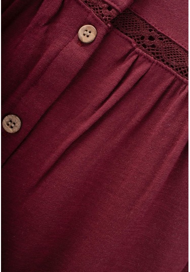 Cigit Dantel Detaylı Mevsimlik Kız Hırka 1-5 Yaş Bordo Bordo