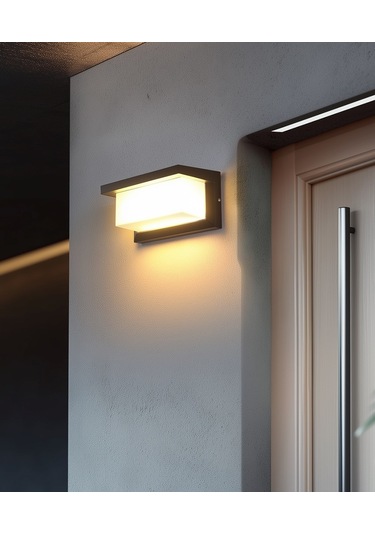 30w Assos Aplik 3200k Sarı Işık - Ip44 Siyah