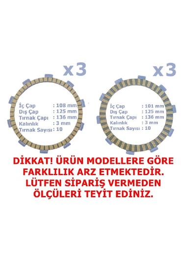 Cf Moto Nk 250 Sr 250 Euro 5 Debriyaj Balatası 3+3 6'Lı