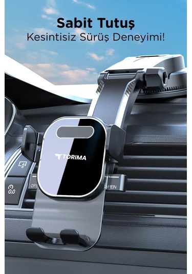 Torima Jx-048 Siyah Araç İçi Vantuzlu 360 Derece Telefon Tutucu
