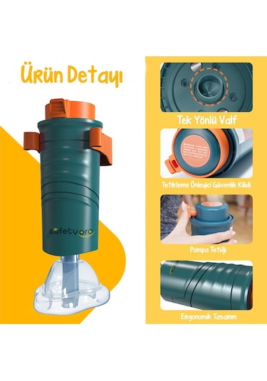 Safetypro Hemlik Heimlich Manevrası Pompası Otomatik Boğulma Lacivert