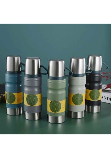 Kapris Çelik 3lü Termos Seti 680 Ml Gri Kap-290 Gri