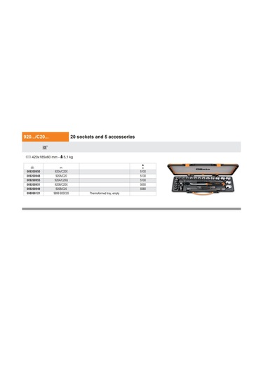 Beta 920b/c20x Lokma Takımı 1/2 Ürün Kodu 009200951