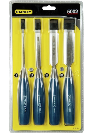 Stanley 0-16-129 İskarpela Takimi 5002 4'lü (6-12-18-25 MM) Mavi