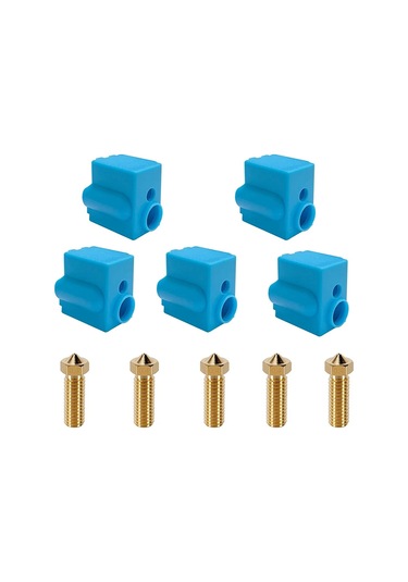 Nayomiglow Anycubic Vyper İçin Hotend Kiti, Vyper 3d Yazıcılar İçin 5 Adet Silikon Çorap Ve Nozullu 3d Yazıcı Montajlı Hotend Kiti
