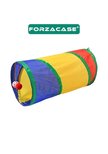 Forzacase Toplu Eğlenceli Kedi Oyun Tüneli 25 x 50 CM