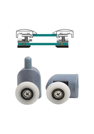 Kavisli Duşlar İçin Cam Kapı Rayları, Yaylı Hareketli Banyo Yedek Parçaları, Pürüzsüz Kayma, Darbeye Dayanıklı Ve Sessiz Pa