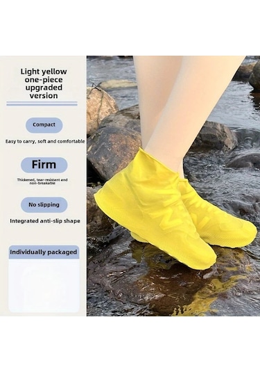 Willowhaven 8 Çift Su Geçirmez Lateks Ayakkabı Kılıfı Sarı Unisex Tek Beden Outdoor Kullanım Altın