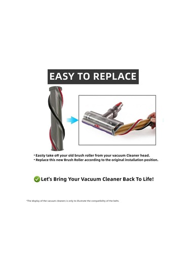 Savoringdetails V15 Elektrikli Süpürge Parçaları İçin 2 Adet Yüksek Torklu Silindir Fırçası