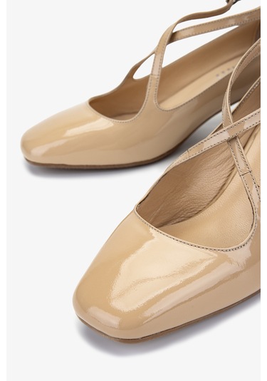 Valmenti Kadın Hakiki Deri Bej Topuklu Ayakkabı 1027 229 Bn Ayk Y25 Nude Rgn Bej