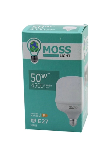 50w Torch Led Ampul Plastik E27 4500lumen L175 5000 Saat Ömür Ip20 185-265v Ac Ms-3099 5365 Çok Renkli