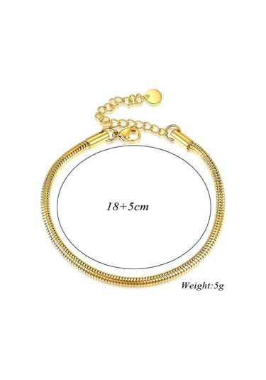 Yılan Zincirli Bileklik Trendy Titanyum Çelik 3mm All-match Basit Bileklik Altın