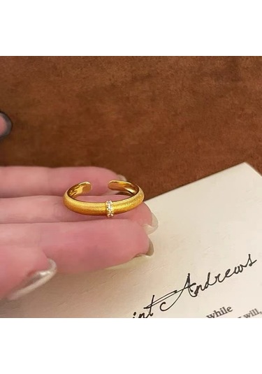 Kadınlar İçin Özel Olarak Tasarlanmış Benzersiz Düz Bantlı Yüzük No.38 Çok Renkli