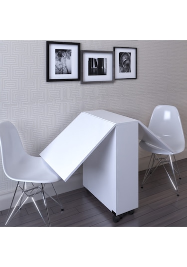 Dekorfim DF01110B Pratik Portatif Katlanır Masa Mutfak ve Yemek Masası