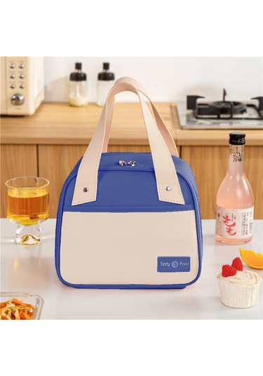 Piknik Çantası Sıcak Soğuk Isı Tutucu Yemek Taşıma, Beslenme Ve, Günlük İş Yeri Ve Seyahat Yemek Çantası Mavi