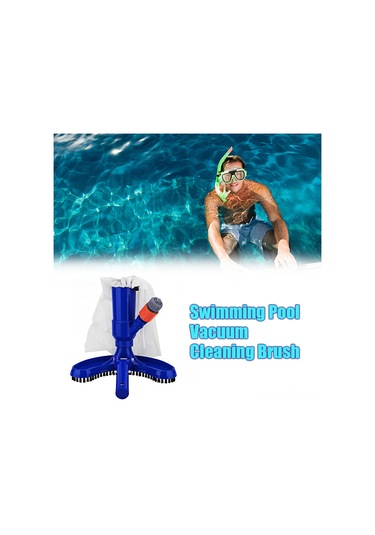 Tenfowee Havuz, Küvet Ve Göletler İçin Pratik Vakumlu Temizleme Fırçası, Mesh Çantalı, Kolay Montaj Mavi