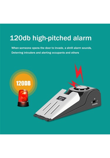Anjiexun Seyahat Kapı Durdurucu Alarm Taşınabilir 120db Güvenlik Zemin Kapı Durdurucuları