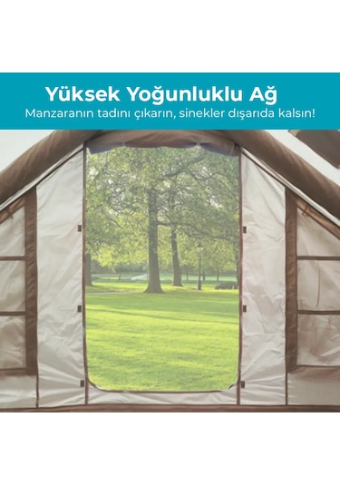 Habl 6 Kişilik 6.3m2 4 Mevsim Şişme Çadır 300x210x200cm Bej