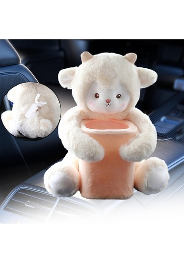 Createtech Yumuşak Peluş Oyuncak Koyun Çöp Araba Magideal Kutusu Çok Renkli