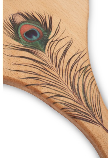 Yekpare Masif Ahşap Sunum Kesme Tahtası Desenli Kayın Medium 1