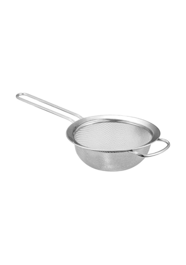 Oms Collection Nova Tek Parça %100 Paslanmaz Çelik İnce Delikli Süzgeç 7500 - 16 Cm - Gümüş