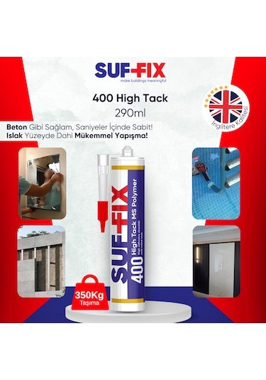 Suf-fix 400 High Tack Ms Polimer Montaj Yapıştırıcısı 290ml Süper Güçlü Tut Ve Bırak
