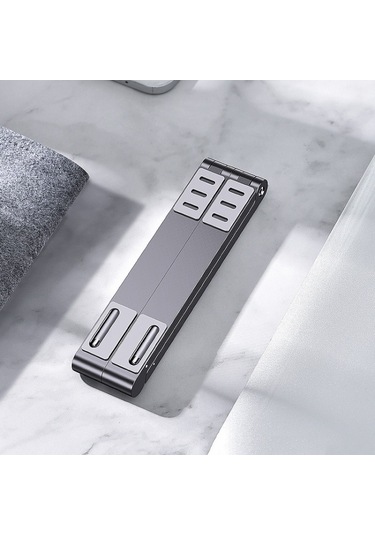 X23 3 1 Portatif Depolama Katlanabilir Alüminyum Telefon Tablet Standı Grey , Size:x23 Grey