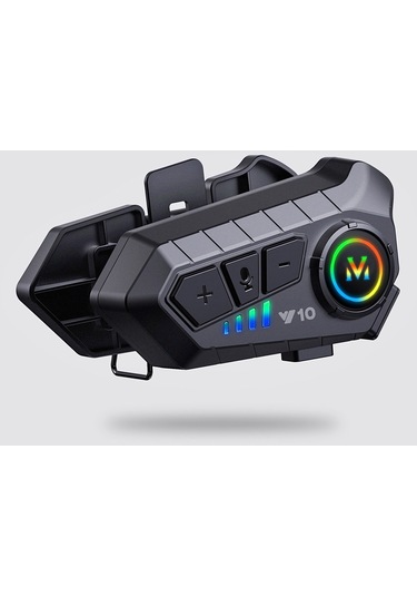 Hallow V10 Bluetooth Motosiklet İnterkom Siyah