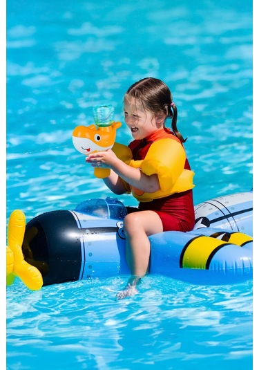 Şarjlı Su Hazneli Sevimli Yunus Oyuncak Su Tabancası Mavi - Mavi