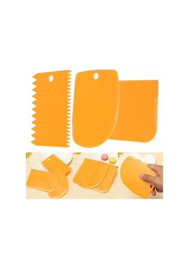 Hamur Şekillendirici Kesici Kazıyıcı Pasta Kek Dekorasyon Seti Çok Renkli