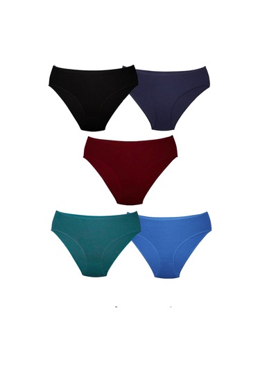 Alya Underwear Kadın Pamuklu Hipster - Slip Külot 5 Farklı Renk 1 Pakette P24
