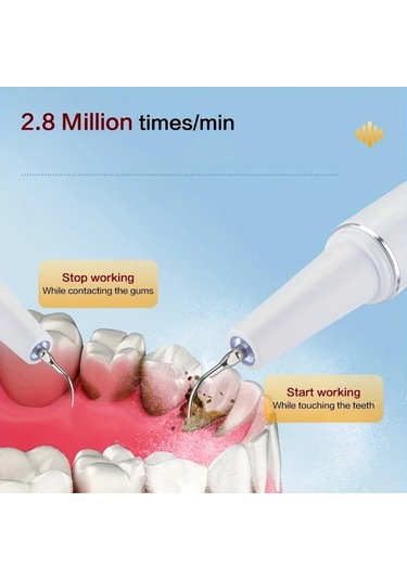 Willowhaven Beyaz 5 Seviye Ayarlanabilir Led Işıklı Diş Taşı Temizleme Seti - 4 Yedek Başlıklı Güçlü Diş İpi