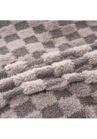 Evlen Home Çift Taraflı Kişilik Kürk Yorgan Uyku Seti Yumuşak Dolgulu Yatak Örtüsü 3 Parça Polo Antrasit