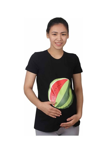 Mummy's Baby Hamile Tişört Karpuz Siyah 8232