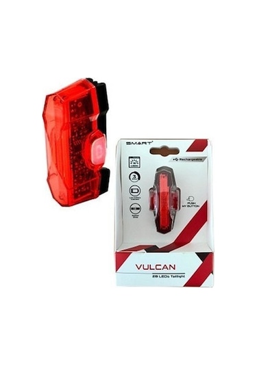 Smart Vulcan Arka Stop 30 Lumens 28 Ledli 3 Mod Usb Şarjlı Çok Renkli