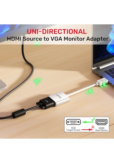 Unıtek Hdmı To Vga Dönüştürücü 1080p&amp 60hz Y-6333c