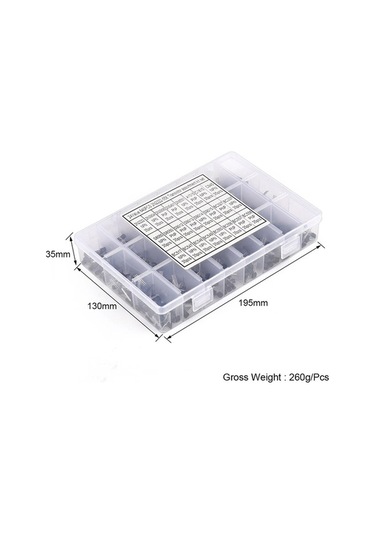 Ebitda 840 Adet Npn/pnp Güç Transistörü Seti - Siyah Plastik Ve Metal Kasa, 260g Ağırlık, Tam Koleksiyon